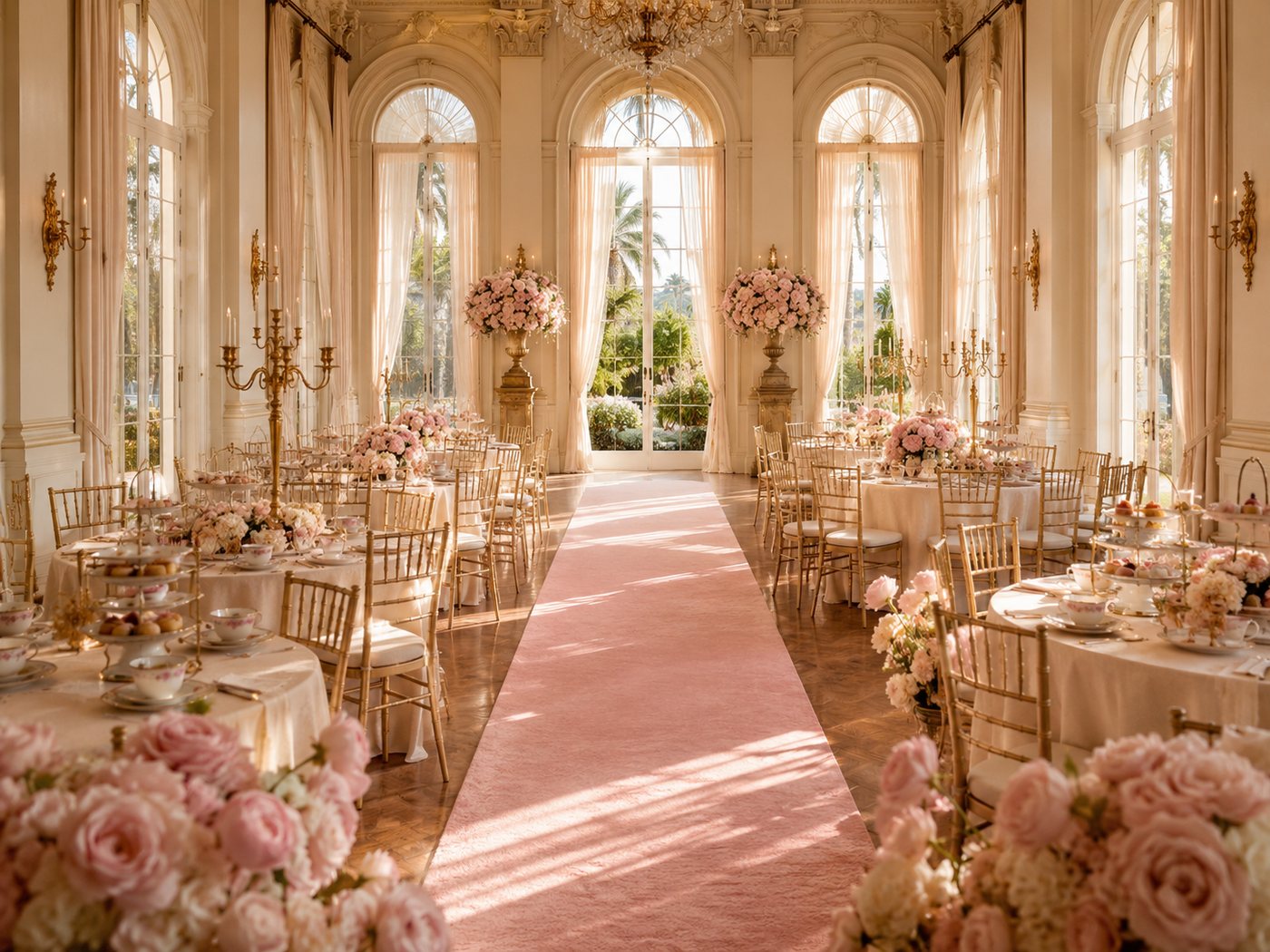 The ballroom set for a Dream Love evening